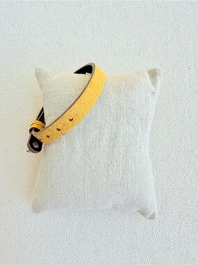 *Single Leather Bracelet Band* KEEP COLLECTIVE Retired Mustard Pin Closure